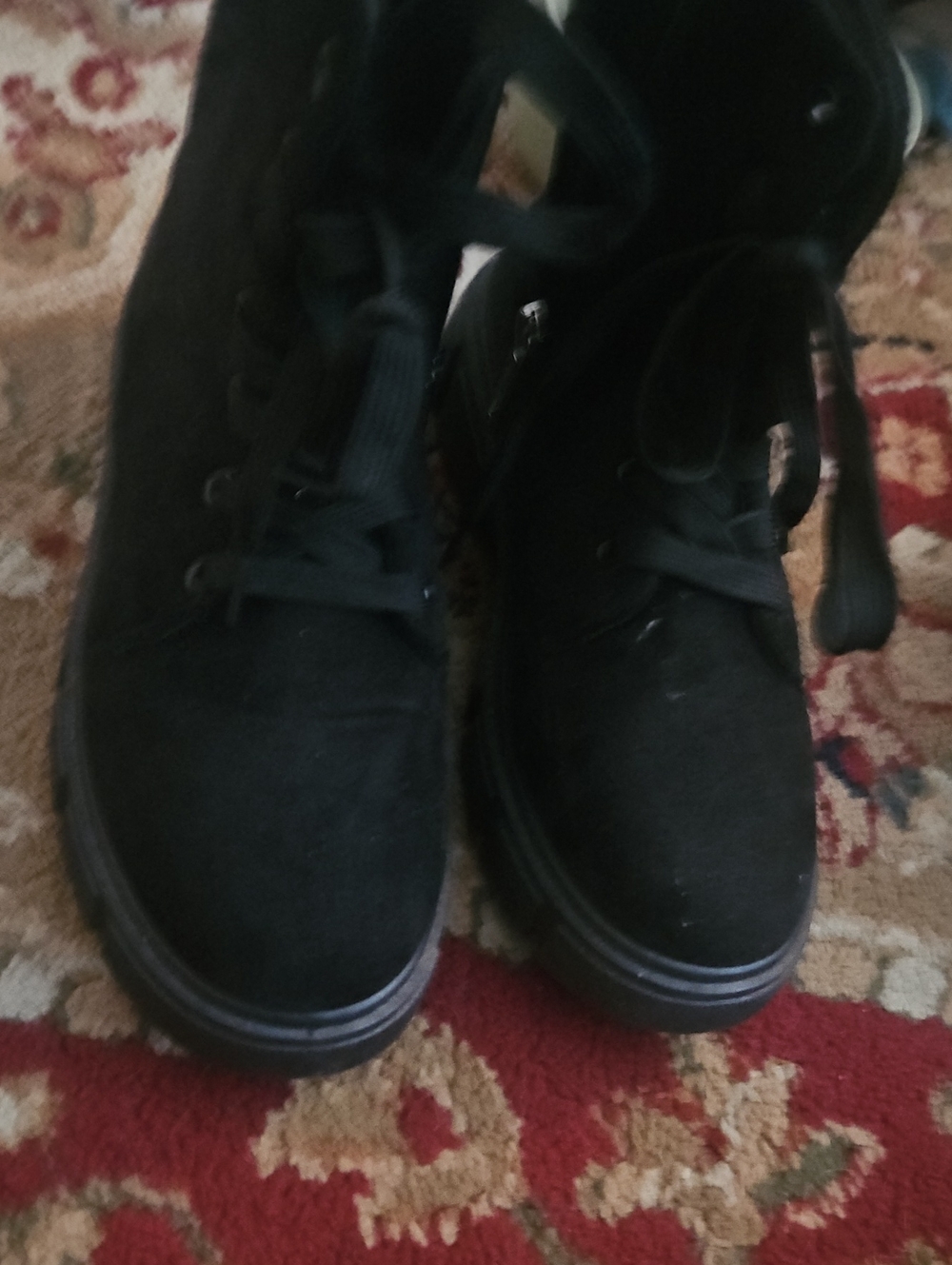 Cape Robbin Black Lace-Up Ankle Boots Size7 Brand New